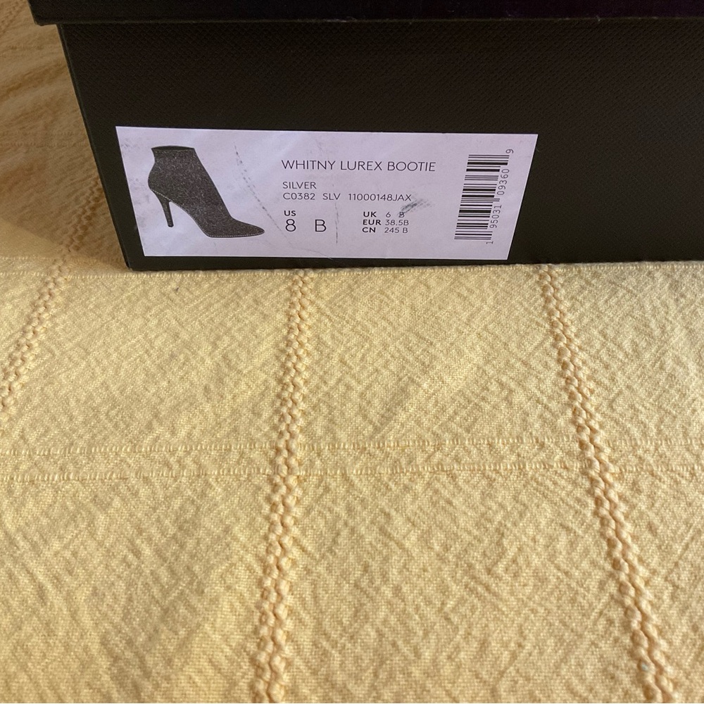 BARLEY WORN ….COACH WHITNEY LUREX BOOTIE Ankle Boots - Picture 9 of 11